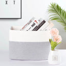 MINTWOOD Design 3-Pack Storage Baskets for Shelves, Playroom and Classroom, Book Basket, Decorative Storage Cube Bins, Woven Closet Organizers, Pantry and Shoe Organizer, Grey by TinyTreasures Baby Boutique