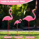 Ohuhu Family Flamingo Yard Ornaments, Set of 3 (32", 31", 19") Bright Pink Flamingos Ornaments with Metal Feet Stakes for Garden Yard Patio Party Decoration, Outdoor Decor Gardening by GreenHaven Gardens