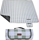HX&OD Outdoor Picnic Blanket, Extra Large, 80''x60'' Waterproof Foldable Blankets Gingham Picnic Mat for Beach, Camping Grass Lawn Park Accessories Cute Couple Ideas Wedding (Green, 80”x60”) by TinyTreasures Baby Boutique