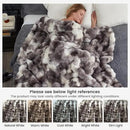 Cozy Bliss Faux Fur Throw Blanket for Couch, Fuzzy Soft Plush Thick Bubble Blanket for Sofa Bedroom Living Room, 60 * 80 Inches Tie-dye Taupe by CozyNest Decor