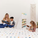 ECR4Kids Streamline Single-Sided Book Display with Storage, Classroom Bookshelf, White Wash by TinyTreasures Baby Boutique