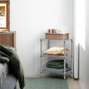 750 lbs 3 Tier Shelf Metal Storage Shelves Wire Rack Closet Organizers with PP Board for Garage Kitchen Bathroom Laundry Chrome 11.8" D x 21.7" W x 28.6" H by CozyNest Decor