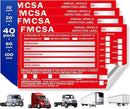 40-Pack DOT Compliant Aluminum Annual Vehicle Inspection Label – Red FMCSA Label with Punch Boxes by GreenHaven Gardens
