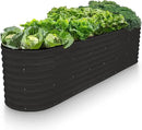 Galvanized Raised Garden Beds Outdoor // 8×2×2 ft Planter Raised Beds for Gardening, Vegetables, Flowers (Black) // Large Metal Garden Box // Patented Tool-Free Design by GreenHaven Gardens