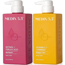 Medix 5.5 Retinol Body Cream + Vitamin C Lotion Anti Aging Moisturizer Skincare Set, Retinol Lotion Targets Wrinkles, Sagging Skin, Crepey Skin, Vitamin C Cream Brightens & Hydrates Dry Skin, Bundle by TinyTreasures Baby Boutique