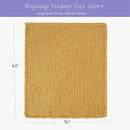 Bigacogo Chunky Knit Throw Blanket for Couch, 51x63 inches, 100% Hand Knitted with Thick Jumbo Chenille Yarn, Cozy Soft Large Rope Knot Cable Crochet Blankets for Sofa Bed Living Room, Mustard Yellow by CozyNest Decor