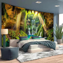BSFHH Nature Tapestry Forest Tree Sea Cave Wall Hanging, Stream Through Rainforest Landscape Wall Art Tapestry for Bedroom Living room (Cave Waterfall, 110" × 87", Unframed) by CozyNest Decor
