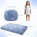 COMAX Kids Bean Bag Chair Turn into Beanbag Bed, Unicorn Toddler Bean Chair for Girl Boy Sleeping, Lazy Children Sofa Couch with Filler, Convertible Child Floor Mattress, Glowing Space by TinyTreasures Baby Boutique