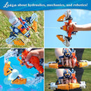 Thames & Kosmos Mega Cyborg Hydro Blaster STEM Experiment Kit, Toy of The Year Finalist - Build a Wearable Hydraulic-Powered Water Toy & Gripper, Shoots Water Up to 20 Feet, Transforms Into 5 Models by TinyTreasures Baby Boutique