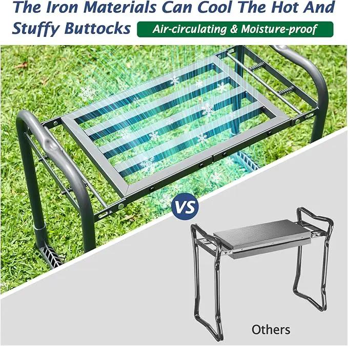 ikkle 838LB+ Capacity Garden Kneeler and Seat - Ultra Heavy Duty Stool Bench with Thick Soft Pad, Gift for Gardeners, photo 5 of 9