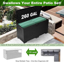 320 Gallon Outdoor Storage Box Waterproof, Extra Large Plastic Outside Deck Box Weatherproof, Resin Patio Storage Bin with Lock and Lids for Pool Equipment, Cushion by GreenHaven Gardens