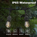 Achin Outdoor String Lights 96FT(48FT*2) Waterproof IP65 LED Patio Lights with 30+2 S14 Edison Bulbs Warm 2200K Hanging Lights Outside Shatterproof String Lights for Outside Bistro, Market, Yard by GreenHaven Gardens