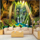BSFHH Nature Tapestry Forest Tree Sea Cave Wall Hanging, Stream Through Rainforest Landscape Wall Art Tapestry for Bedroom Living room (Cave Waterfall, 110" × 87", Unframed) by CozyNest Decor