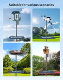 Bird Feeder Pole Stand – 74.5 Inch Height Feeding Station with 1-Inch Dia Heavy Duty for Hanging Feeders, Bird House Pole Mount Kit for Outdoor, Slip-Fit Connection，Copper Brushed by GreenHaven Gardens