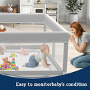 Baby Playpen 65×50Inch, Playpen for Babies and Toddlers, Play Pen Pin Indoor Outdoor Baby Play Fence by TinyTreasures Baby Boutique