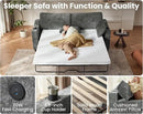 Pull Out Sofa Bed, Full Size Sleeper Sofa, 2-in-1 Convertible Corduroy Couch with USB Charging, Memory Form Couch for Living Room, Apartment and Small Space (Dark Grey, Chenille - Queen Size) by CozyNest Decor