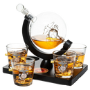 Marine Decanter Set With Four 3 oz Shot Glasses 1000ml