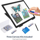 iVyne Rechargeable A4 Light Pad for Diamond Painting & Art Projects – LED Light Board with Diamond Art Accessories – Ultra-Thin & Portable Diamond Dot Light Board, Perfect for Artists - Black by TinyTreasures Baby Boutique