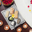 Ottoman Tray | Coffee Table Tray Decorative, Serving Tray with Handles - 17x13 Inch Wood Tray for Coffee Table Tray - with 4 Wooden Coasters -Tray for Ottoman, Breakfast by CozyNest Decor