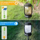 Mlambert Cool White 4 Pack Solar Hanging Mason Jar Lights with Stakes, Waterproof Decorative 30 LEDs Outdoor Solar Lantern Lamp Patio Garden Tree Yard by CozyNest Decor