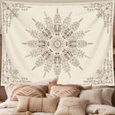 FORATER Floral Bohemian Tapestry, Flower Aesthetic Tapestry Indian Wall Hanging Boho Tapestries Mandala Room Decor for Bedroom Living Room Dorm (Flaxen, 61L x 53W) by CozyNest Decor