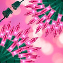 150LIGHTS PINK Extra-Bright With End Connectors Christmas Decorative Lights 9.72m UL Certified Mini String Light Set Waterproof for Home Garden Holiday Christmas Tree Party Patio Decor Wedding by CozyNest Decor