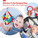 hahaland Baby Books 0-6 Months - 2PCS Infant Toys 0-6m Tummy Time Babies Toy Newborn Toys High Contrast Visual Development Sensory Book Baby Girl Boy Shower Gift by TinyTreasures Baby Boutique