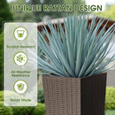 Devoko Resin Tall Planters for Outdoor Plants Set of 2, Large Taper Outdoor Planter Pots with 4 Drainage Holes, Flower Pots Modern Decor for Porch, Patio, Backyard, Home Garden (Brown, 32") by CozyNest Decor