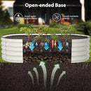 Raised Garden Bed Kit, 6x3x1.5 ft Galvanized Planter Box Outdoor with Safety Edging, Large Metal Raised Beds for Gardening Vegetables Flower Herb (Pearl White) by GreenHaven Gardens