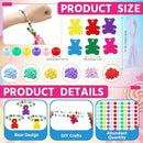 Huquary 24 Sets Bear Beaded Bracelet Crafts Kit DIY Bead Craft Gifts Making DIY Bracelet Supplies for Jewelry Making Wedding Birthday Party Favors by TinyTreasures Baby Boutique