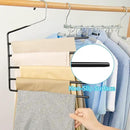 Nature Smile Pants Hangers 3pack, Heavy Duty Multi Layers Space Saving Slack Hangers,Non Slip 5 Tier Open-Ended Pants Hanger Closet Storage Organizer for Garden Flags Trousers Jeans Scarf by CozyNest Decor