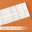 MIULEE 2 Panels Orange Back Tab Blackout Curtains 84 Inch Length for Living Room Bedroom Privacy, Rod Pocket/Pinch Pleated Fall Thermal Insulated Room Darkening Light Blocking Curtains 84 Inches Long by TinyTreasures Baby Boutique