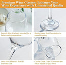 Crystal Wine Glasses Set of 6-12oz Long Stem Wine Glass, Clear Pretty Crystal Glassware, Hand Blown Drinkware, Unique Stemware Wine Glass Holiday Gift Set by CozyNest Decor
