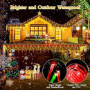 960 LED 98FT Christmas Lights Plug in 8 Modes with Timer Dimmable Christmas Decorations Outdoor Waterproof Indoor Curtain String Lights for Roof Garden Holiday Wedding Party Decor Red + Green by GreenHaven Gardens