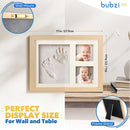 Baby Footprint Kit, Newborn Foot and Hand Print Kit, Infant Keepsake Frame, Nursery Pictures Frames, Infant Handprint, New Mom Gifts, Newborn Essentials Must Haves, Baby Shower Gifts (Natural Wood) by TinyTreasures Baby Boutique