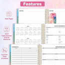 SUNEE Academic Planner 2025-2026 Weekly and Monthly - from July 2025 to June 2026, 6.4"x8.3" School Year Calendar Daily Planner with Monthly Tab, Flexible Cover, Note Pages, Spiral Binding, Marble by TinyTreasures Baby Boutique