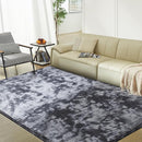 Ultra Soft Rug for Living Room, 6X9 Fluffy Shag Area Rug for Bedroom, Modern Shaggy Carpets Fuzzy Rug for Teens Dorm Nursery Home Decor Aesthetic, Upgrade Anti-Skid Durable, Tie Dye Black and Grey by TinyTreasures Baby Boutique