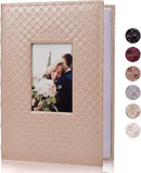 RECUTMS Photo Album 300 Pockets,4x6 Photo Book Paper Core Memo Page PU Leather Cover Picture Album Record Valentine's Day Christmas Holiday Commemorative Gift (Light Pink) by TinyTreasures Baby Boutique