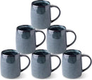 GBHOME Large Coffee Mugs Set of 6, 18oz Handmade Ceramic Coffee Mugs Set with Gradient color for Latte/Tea/Beer/Hot Cocoa, Dishwasher & Microwave Safe, by CozyNest Decor