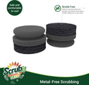 SCRUBIT Grill Cleaning Brush - Grill Sponge Bristle Free BBQ Cleaner with Heavy Duty Scrubber Pad, Safe Cast Iron and Griddle Scraper Pads, Ideal Accessories for Charcoal and Gas Grills - 2 Pack by GreenHaven Gardens