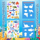 Jelly Sticker Books for Toddlers 2-4 Years, Under The Sea Stickers for Kids 1-3, Reusable Sticker Book for Toddler Plane Activities Travel Essentials (Under The Sea) by TinyTreasures Baby Boutique