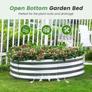Land Guard Galvanized Raised Garden Bed Kit, Galvanized Planter Raised Garden Boxes Outdoor, Round Large Metal Raised Garden Beds for Vegetables …… by GreenHaven Gardens