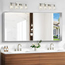 Silver Bathroom Mirror, 30x60 Inch Rectangular Deep Frame Mirror, Large Wall Mounted Bathroom Vanity Mirror Over Sink for Bedroom,Restroom, Living Room, Hangs Vertically or Horizontally by CozyNest Decor