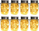 GIGALUMI Solar Mason Jar Lights, 8 Pack 30 Led String Fairy Lights Garden Lights Outdoor Waterproof Hanging Solar Lanterns for Outdoor, Garden, Patio, Lawn, Balcony Decoration by GreenHaven Gardens