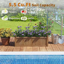 HAPPYGRILL Wood Raised Garden Bed, 46” x 24” x 16” Rectangular Flower Box w/Drainage Holes for Growing Vegetables, Flowers, Herbs, Outdoor Planter Box for Backyard Garden Lawn by GreenHaven Gardens
