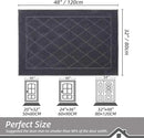 BEQHAUSE Dirt Trapper Door Mat 32" x 48", Doormat Non-Slip Entryway Rugs Washable, Dog Door Mat Stain Resistant and Absorbent Welcome Floor Mat for Front Back Door, Muddy Wet Shoes & Paws, Dark Grey by CozyNest Decor
