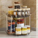LAMU 2 Tier Lazy Susan Turntable Organizer 9.25'' Rotating Spice Rack Organization for Cabinet, Kitchen, Pantry, Countertop, Bathroom, Vanity, Medicine Cabinet Organizer, Grey by CozyNest Decor