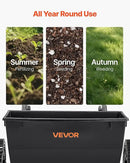VEVOR Broadcast Spreader, 50LBS Capacity, Walk-Behind Push Spreader, 18 in Spreading Width, 8 in All Terrain Pneumatic Tires, Lawn Spreaders with Hopper Grate, for Seed, Fertilizer, Ice Melt by GreenHaven Gardens