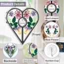 KY&BOSAM Heart Suncatcher I Love You Glass Panels for Window Hangings Wind Chime with Pressed Flower Heart Embedded in Glass Mom Gifts Birthday Gifts for Women Mother`s Day Valentine`s Christmas Decor by GreenHaven Gardens