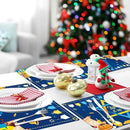Hanukkah Placemats Set of 6 Festival of Lights Table Mats Plastic Passover Recyclable Place Mats Washable Holiday Table Decoration for Indoor Outdoor Hanukkah Party Kitchen Dining by CozyNest Decor